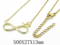 HY Wholesale Stainless Steel 316L CZ Necklaces-HY54N0489NC