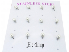 HY Stainless Steel Pearl Earrings-HY59E0720NZ