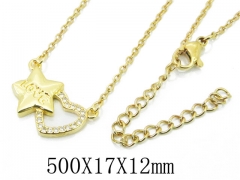 HY Wholesale Stainless Steel 316L Lover Necklaces-HY54N0490NX