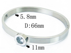 HY Wholesale Stainless Steel 316L Bangle(Crystal)-HY59B0625PA
