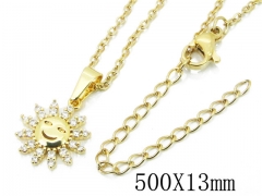 HY Wholesale Stainless Steel 316L CZ Necklaces-HY54N0481MT