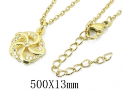 HY Wholesale Stainless Steel 316L CZ Necklaces-HY54N0480ME