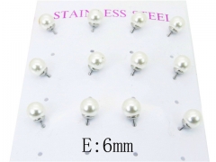 HY Stainless Steel Pearl Earrings-HY59E0723NE