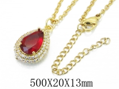 HY Wholesale Stainless Steel 316L CZ Necklaces-HY54N0476OLS
