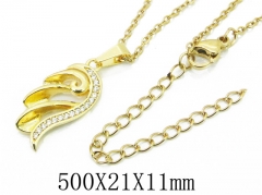 HY Wholesale Stainless Steel 316L CZ Necklaces-HY54N0487ML