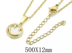 HY Wholesale Stainless Steel 316L CZ Necklaces-HY54N0483MW