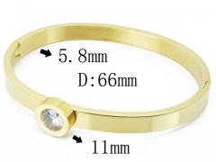 HY Wholesale Stainless Steel 316L Bangle(Crystal)-HY59B0626HZL