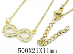 HY Wholesale Stainless Steel 316L CZ Necklaces-HY54N0479ML