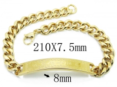 HY Wholesale 316L Stainless Steel ID Bracelets-HY08B0707MLD