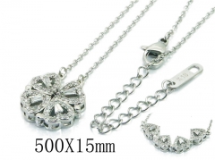 HY Wholesale Stainless Steel 316L CZ Necklaces-HY32N0226PL