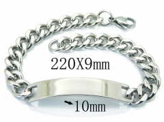 HY Wholesale 316L Stainless Steel ID Bracelets-HY08B0722ME