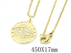 HY Wholesale Stainless Steel 316L CZ Necklaces-HY35N0463PB