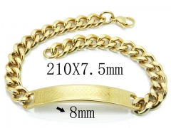 HY Wholesale 316L Stainless Steel ID Bracelets-HY08B0701ML