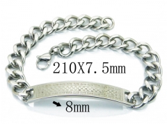 HY Wholesale 316L Stainless Steel ID Bracelets-HY08B0698LL