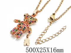 HY Stainless Steel 316L Necklaces (Bear Style)-HY90N0199IHC