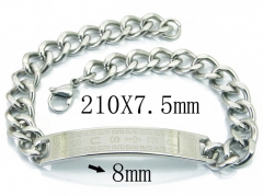 HY Wholesale 316L Stainless Steel ID Bracelets-HY08B0704LL