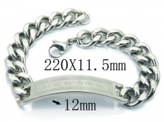 HY Wholesale 316L Stainless Steel ID Bracelets-HY08B0706M5