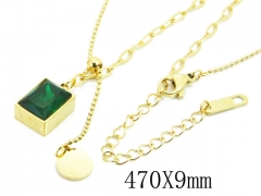 HY Wholesale Stainless Steel 316L CZ Necklaces-HY32N0229HAA