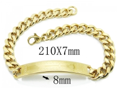 HY Wholesale 316L Stainless Steel ID Bracelets-HY08B0713MLV