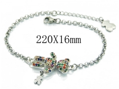 HY Stainless Steel 316L Bracelet (Bear Style)-HY90B0412HOR