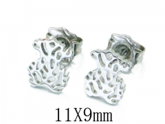HY Wholesale Stainless Steel Bear Earrings-HY90E0284OE