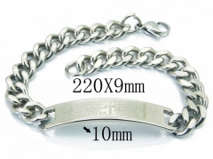 HY Wholesale 316L Stainless Steel ID Bracelets-HY08B0717MLQ
