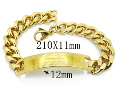 HY Wholesale 316L Stainless Steel ID Bracelets-HY08B0715NLD