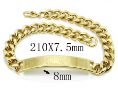 HY Wholesale 316L Stainless Steel ID Bracelets-HY08B0719MLF