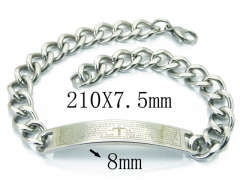 HY Wholesale 316L Stainless Steel ID Bracelets-HY08B0716LLS