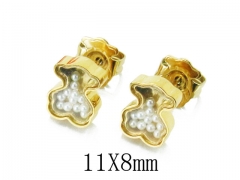 HY Wholesale Stainless Steel Bear Earrings-HY90E0294HJC