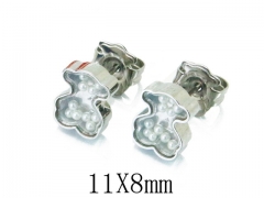 HY Wholesale Stainless Steel Bear Earrings-HY90E0293HIV