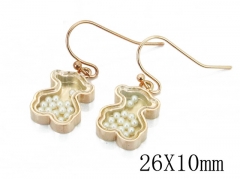 HY Wholesale Stainless Steel Bear Earrings-HY90E0292HJE