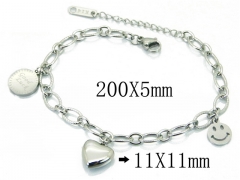 HY Wholesale Stainless Steel 316L Charm Bracelets-HY47B0033OG