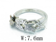 HY Wholesale Stainless Steel 316L CZ Rings-HY19R0668HHG