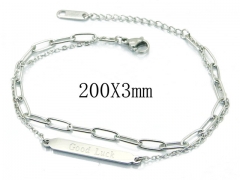 HY Wholesale 316L Stainless Steel ID Bracelets-HY47B0050NL
