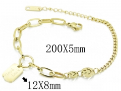 HY Wholesale 316L Stainless Steel ID Bracelets-HY47B0054PR