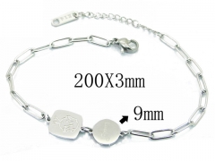HY Wholesale 316L Stainless Steel ID Bracelets-HY47B0044NX
