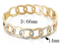 HY Wholesale Stainless Steel 316L Bangle(Crystal)-HY19B0365IRR