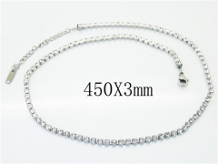 HY Wholesale Stainless Steel 316L CZ Necklaces-HY19N0227PR