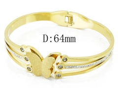 HY Wholesale Stainless Steel 316L Bangle(Crystal)-HY19B0349HPS
