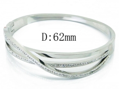HY Wholesale Stainless Steel 316L Bangle(Crystal)-HY19B0372HMR