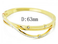 HY Wholesale Stainless Steel 316L Bangle(Crystal)-HY19B0376HOE