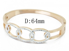 HY Wholesale Stainless Steel 316L Bangle(Crystal)-HY19B0356HPF