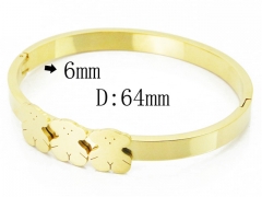 HY Stainless Steel 316L Bangle (Bear Style)-HY19B0390HLD