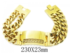 HY Wholesale 316L Stainless Steel ID Bracelets-HY08B0753ILF
