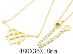 HY Wholesale Stainless Steel 316L Lover Necklaces-HY19N0210NC