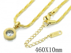 HY Wholesale Stainless Steel 316L CZ Necklaces-HY19N0207HAA