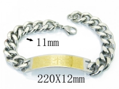 HY Wholesale 316L Stainless Steel ID Bracelets-HY08B0736NL