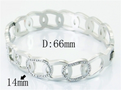 HY Wholesale Stainless Steel 316L Bangle(Crystal)-HY19B0363HOE