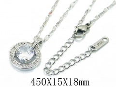 HY Wholesale Stainless Steel 316L CZ Necklaces-HY19N0191OB